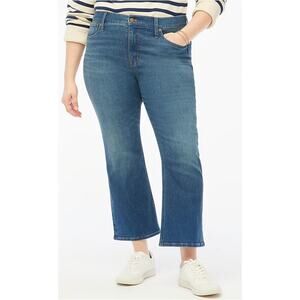 J. Crew Mid Rise Flare Cropped Retro Stretch Plus Size Comfortable Jeans Size 34